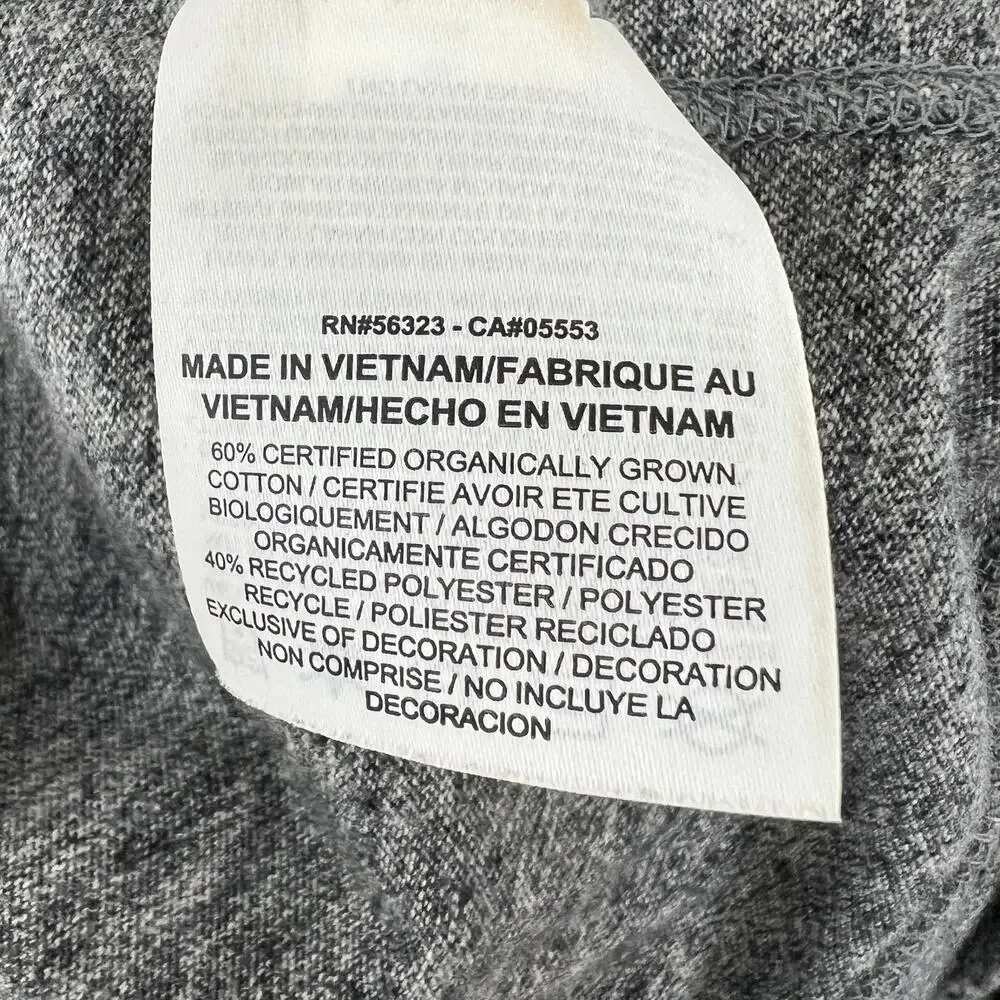 NIKE Gray Organic Cotton Short Sleeve Crewneck Casual Gym Shirt Dress Size M
